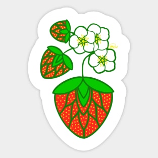 Strawberry Design Sticker